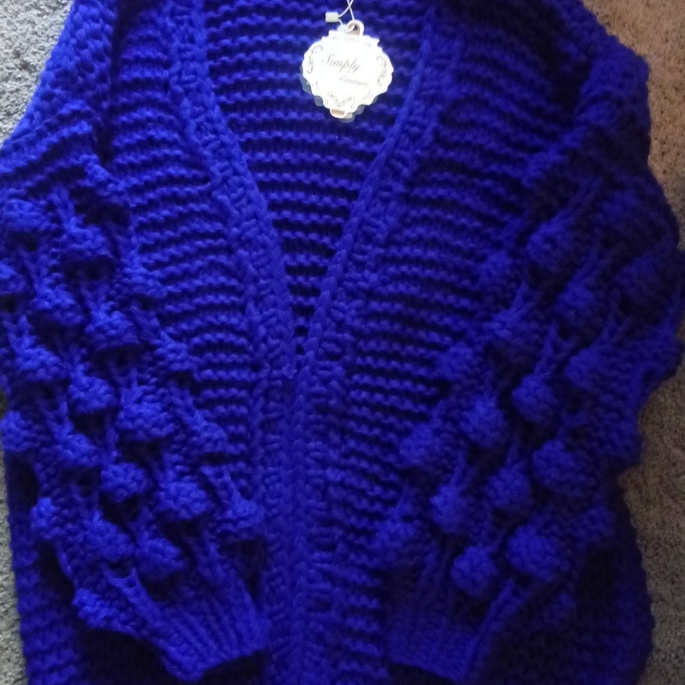 NWOT Royal Blue Sweater size Large